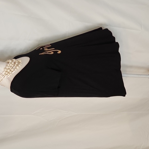 Tribe t-shirt Merona short sleeve black gold lettering boatneck M maternity hilo - Picture 7 of 11